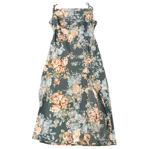 NWOT Petal & Pup Marea Floral Tie Back Satin Midi Dress size 10 - Picture 7 of 11